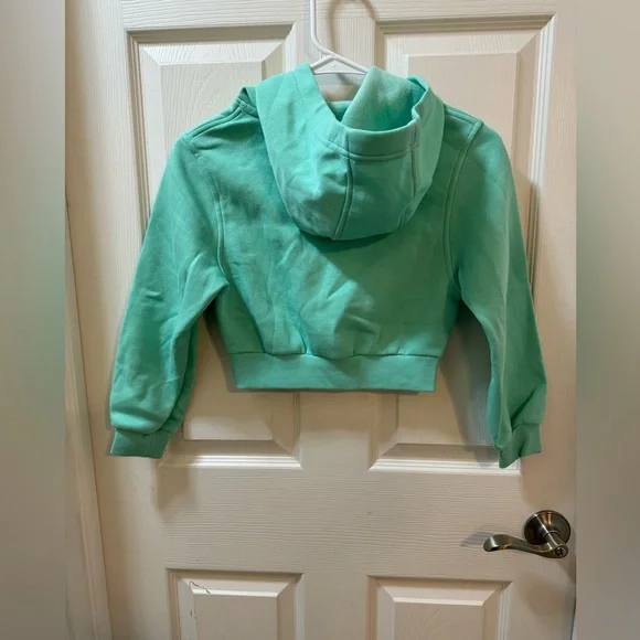 Girls turquoise Nike cropped hooded sweatshirt - Picture 2 of 3
